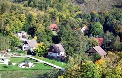 Blick auf Wendefurth von der Talsperrenmauer