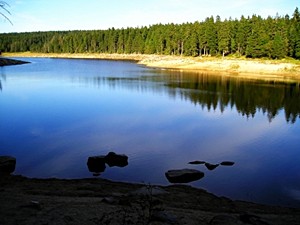 Der Oderteich bei Clausthal-Zellerfeld ist Teil der Oberharzer Wasserwirtschaft und war Ende des 19. Jahrhunderts der größte Stausee im Harz